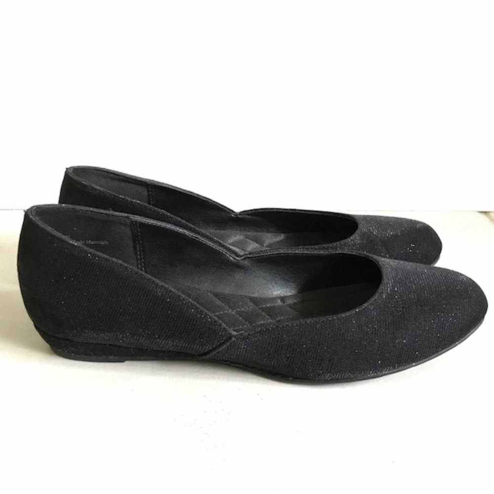 Black Sparkle Flats